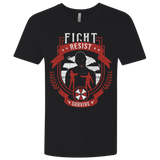 T-Shirts Black / X-Small Fight, Resist, Survive Men's Premium V-Neck