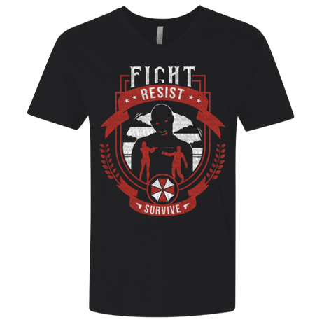 T-Shirts Black / X-Small Fight, Resist, Survive Men's Premium V-Neck