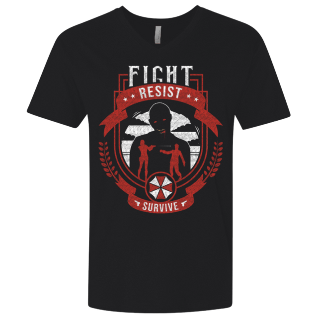 T-Shirts Black / X-Small Fight, Resist, Survive Men's Premium V-Neck
