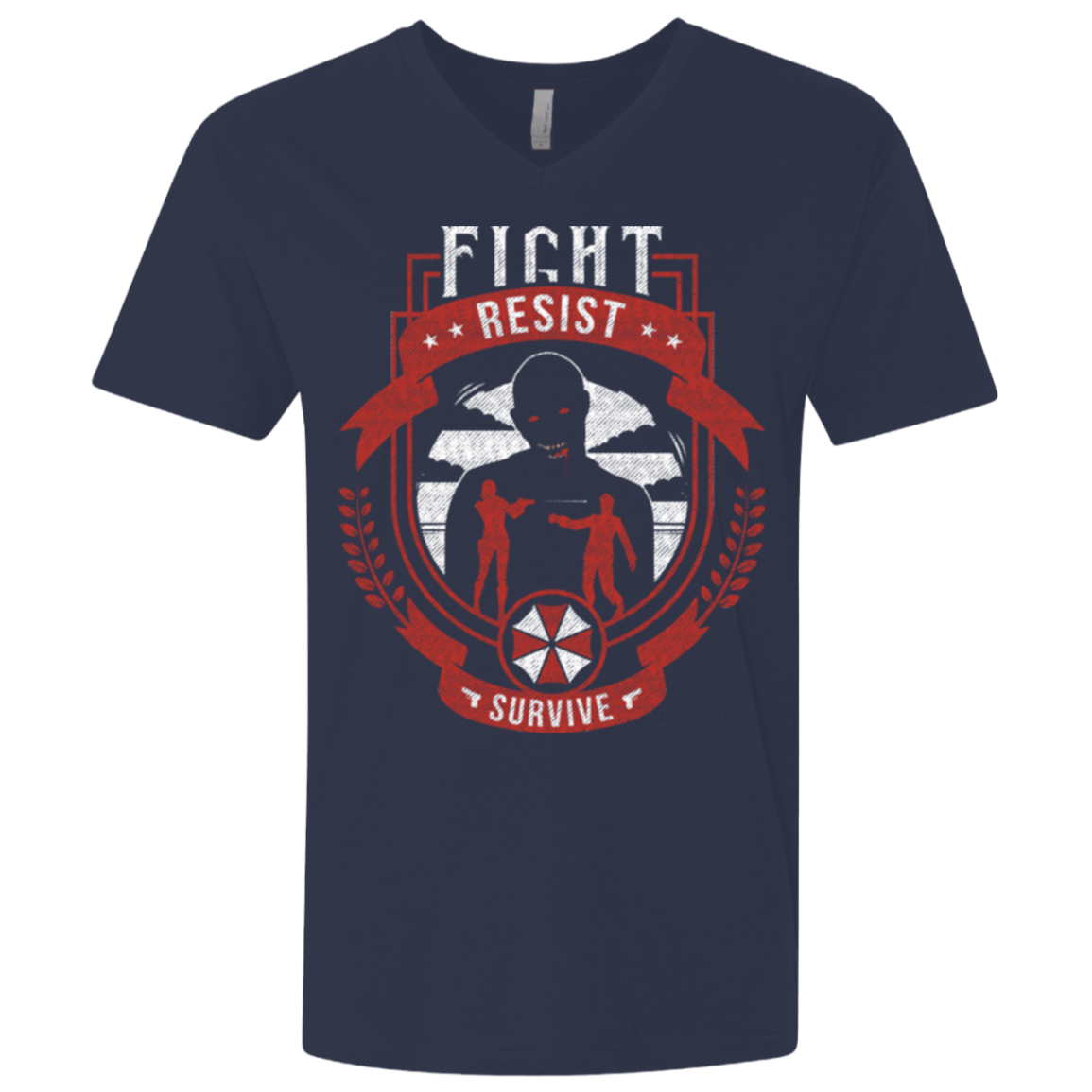 T-Shirts Midnight Navy / X-Small Fight, Resist, Survive Men's Premium V-Neck