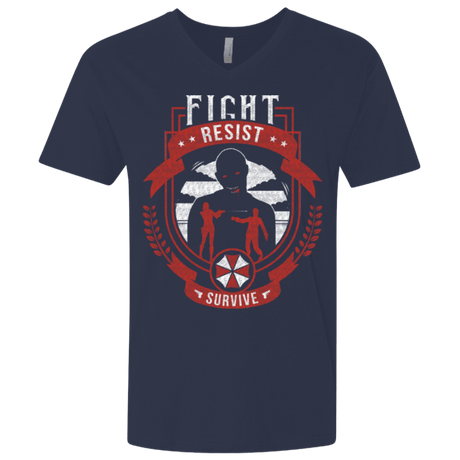 T-Shirts Midnight Navy / X-Small Fight, Resist, Survive Men's Premium V-Neck