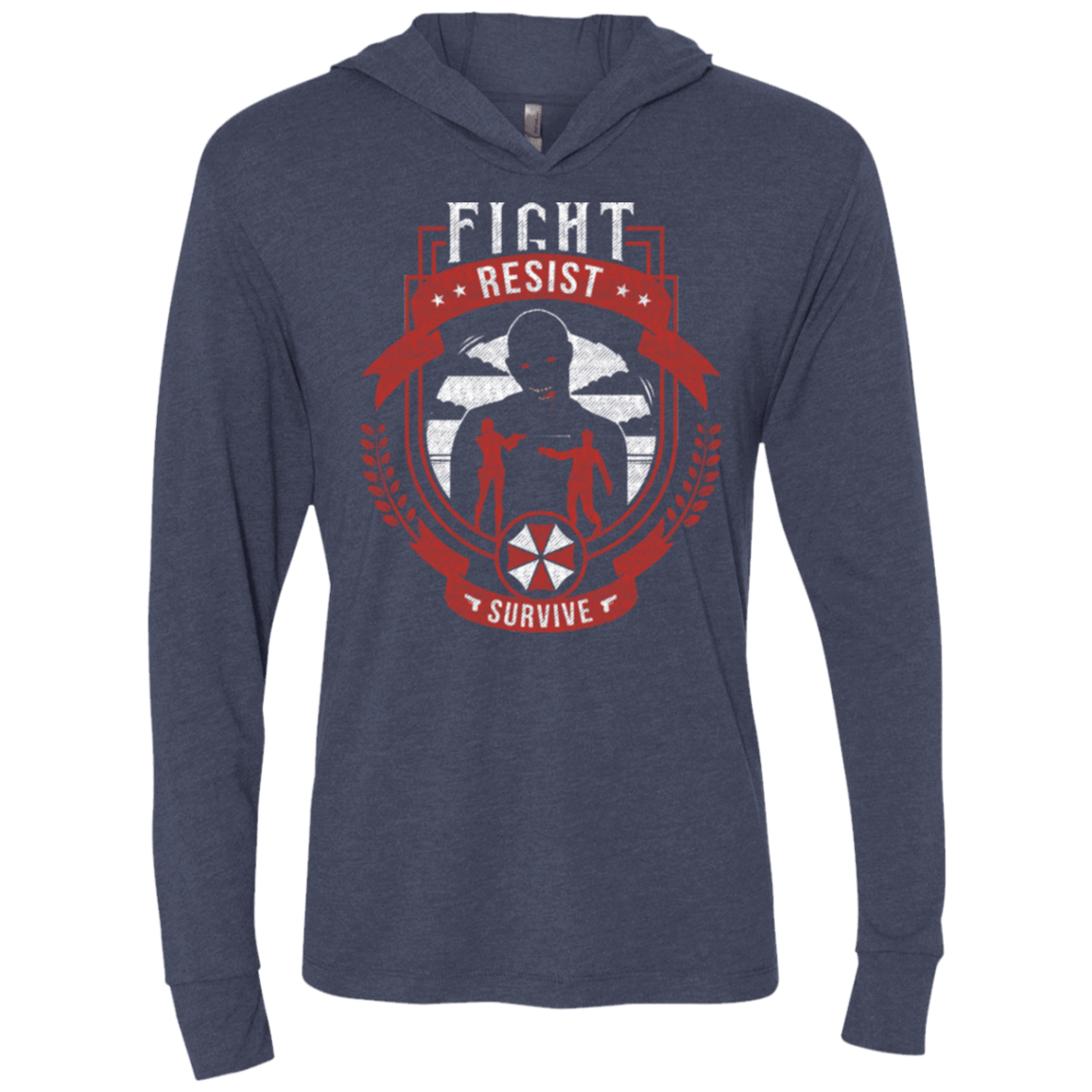 T-Shirts Vintage Navy / X-Small Fight, Resist, Survive Triblend Long Sleeve Hoodie Tee