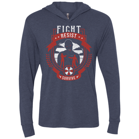 T-Shirts Vintage Navy / X-Small Fight, Resist, Survive Triblend Long Sleeve Hoodie Tee
