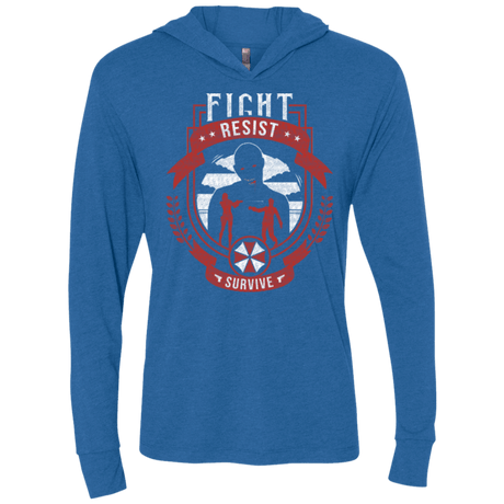T-Shirts Vintage Royal / X-Small Fight, Resist, Survive Triblend Long Sleeve Hoodie Tee