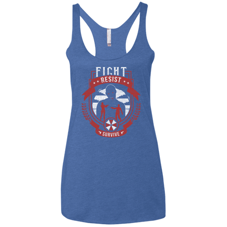 T-Shirts Vintage Royal / X-Small Fight, Resist, Survive Women's Triblend Racerback Tank