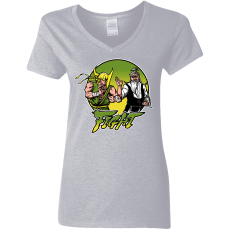 T-Shirts Sport Grey / S Fight Women's V-Neck T-Shirt