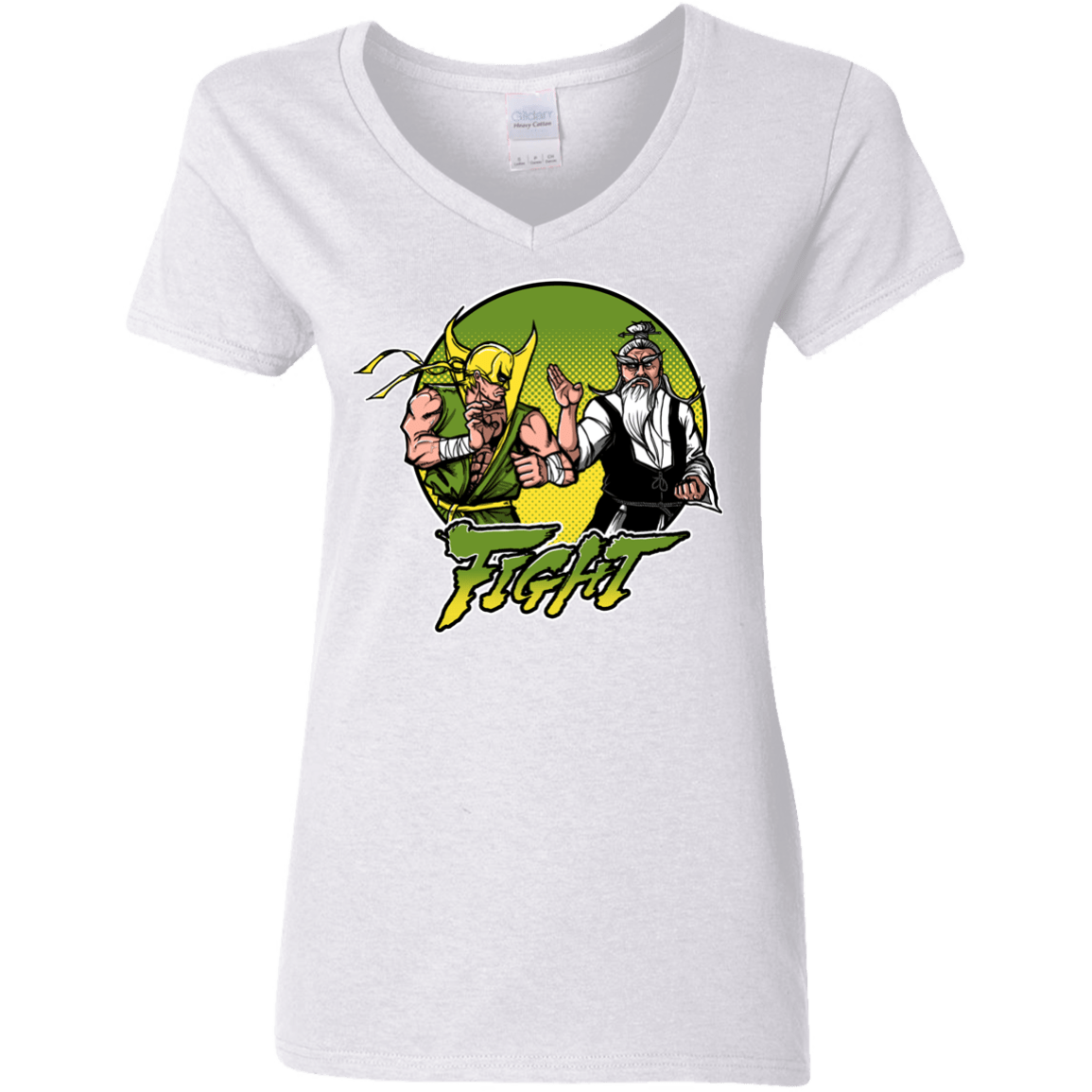 T-Shirts White / S Fight Women's V-Neck T-Shirt