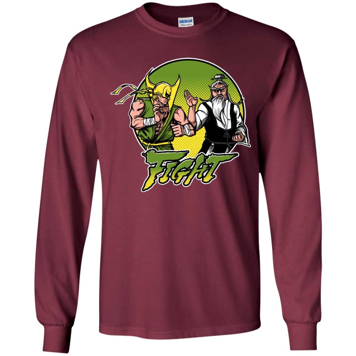 T-Shirts Maroon / YS Fight Youth Long Sleeve T-Shirt