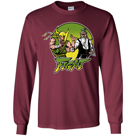 T-Shirts Maroon / YS Fight Youth Long Sleeve T-Shirt