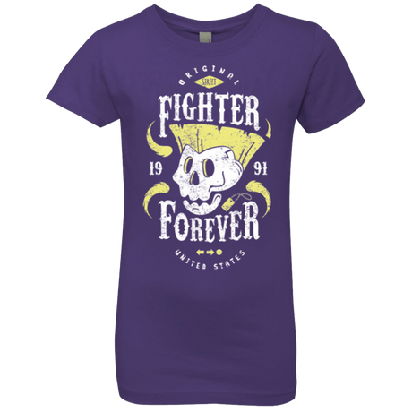 T-Shirts Purple Rush / YXS Fighter Forever Guile Girls Premium T-Shirt