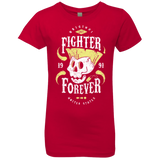 T-Shirts Red / YXS Fighter Forever Guile Girls Premium T-Shirt