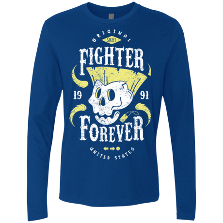 T-Shirts Royal / Small Fighter Forever Guile Men's Premium Long Sleeve