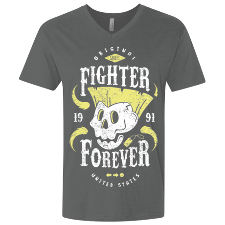T-Shirts Heavy Metal / X-Small Fighter Forever Guile Men's Premium V-Neck