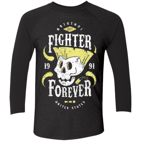 T-Shirts Vintage Black/Vintage Black / X-Small Fighter Forever Guile Men's Triblend 3/4 Sleeve