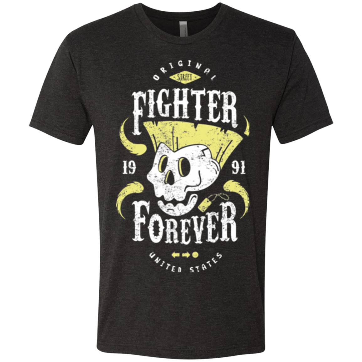 T-Shirts Vintage Black / Small Fighter Forever Guile Men's Triblend T-Shirt