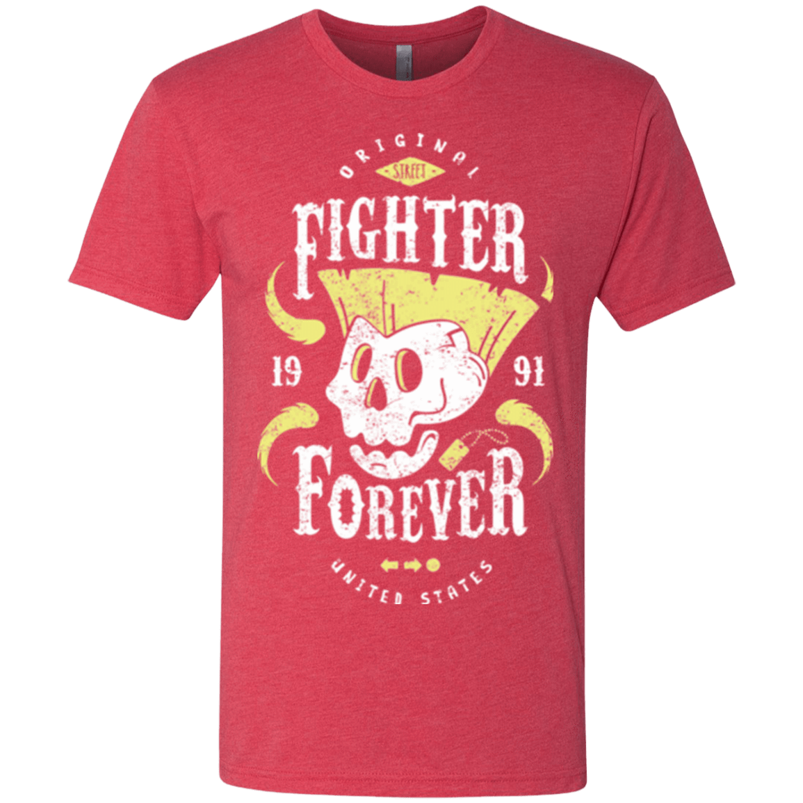 T-Shirts Vintage Red / Small Fighter Forever Guile Men's Triblend T-Shirt
