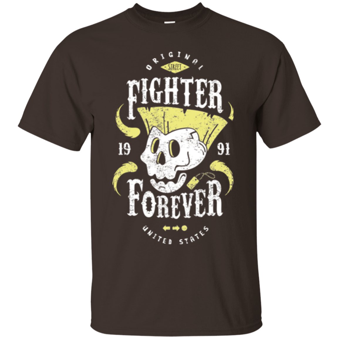 T-Shirts Dark Chocolate / Small Fighter Forever Guile T-Shirt