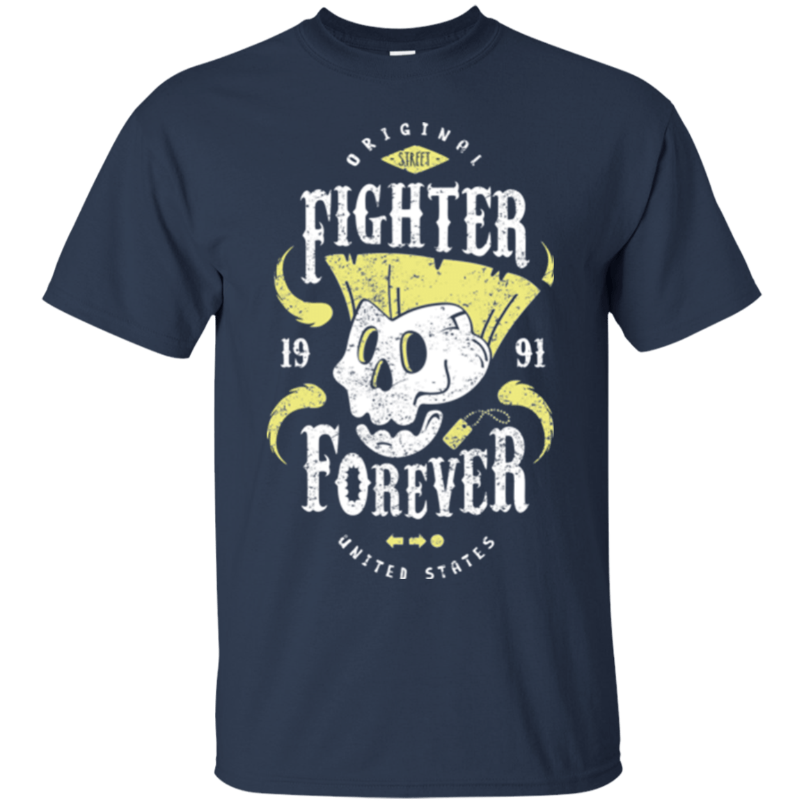 T-Shirts Navy / Small Fighter Forever Guile T-Shirt