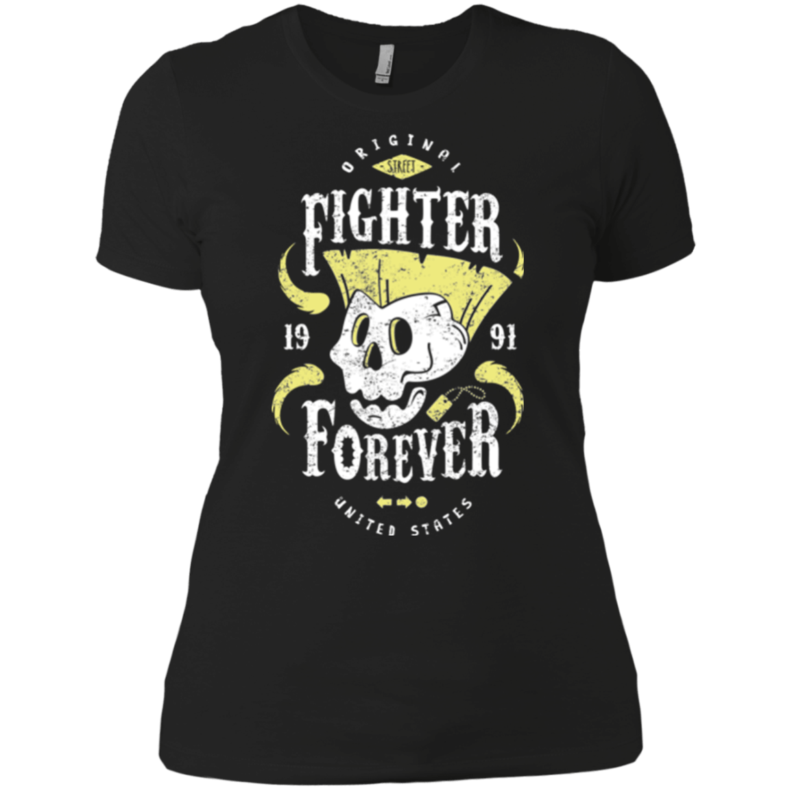 T-Shirts Black / X-Small Fighter Forever Guile Women's Premium T-Shirt