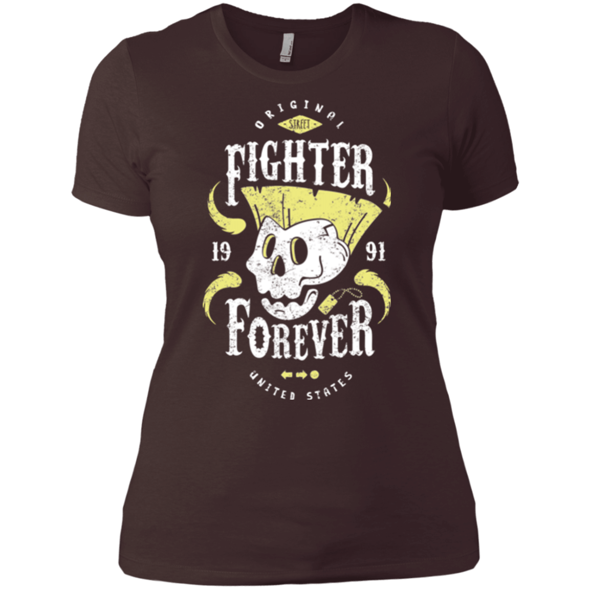 T-Shirts Dark Chocolate / X-Small Fighter Forever Guile Women's Premium T-Shirt