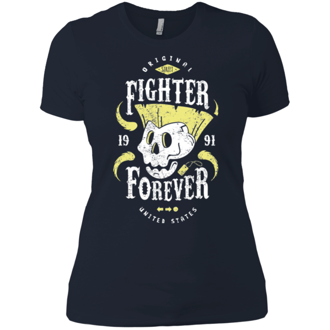 T-Shirts Midnight Navy / X-Small Fighter Forever Guile Women's Premium T-Shirt