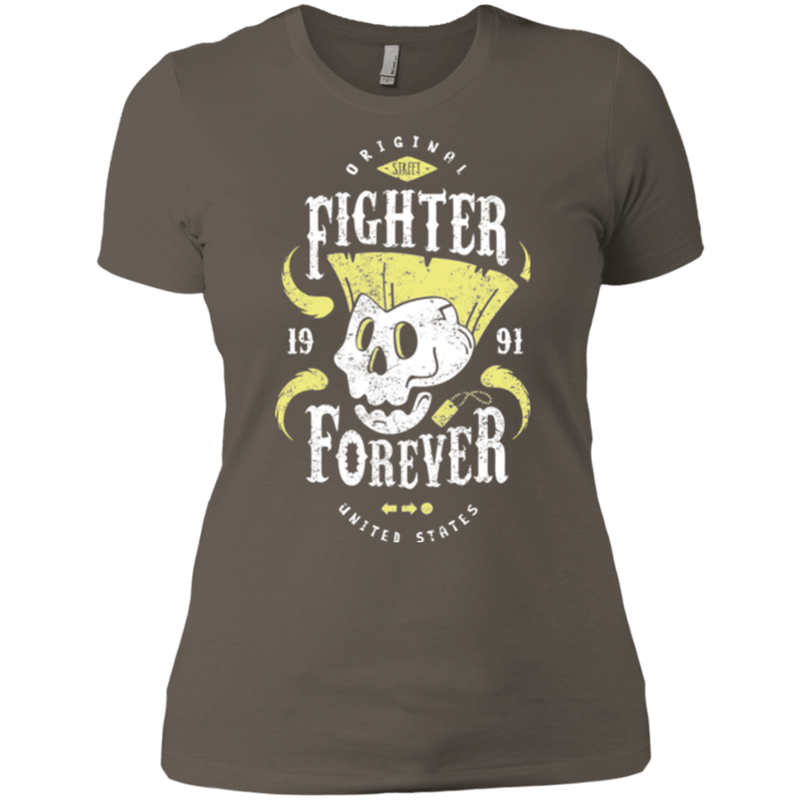 T-Shirts Warm Grey / X-Small Fighter Forever Guile Women's Premium T-Shirt