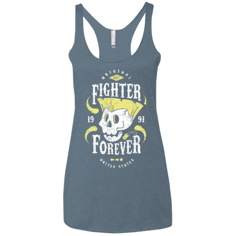 T-Shirts Indigo / X-Small Fighter Forever Guile Women's Triblend Racerback Tank