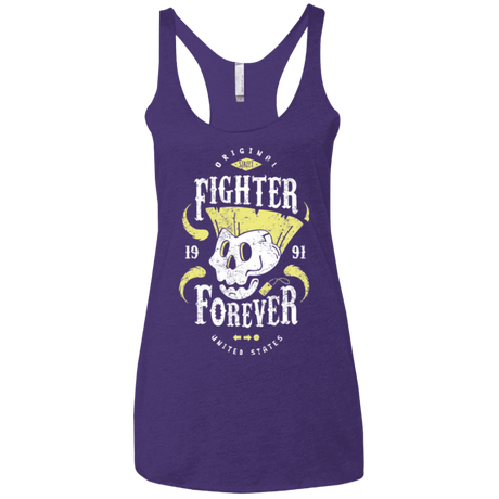 T-Shirts Purple / X-Small Fighter Forever Guile Women's Triblend Racerback Tank
