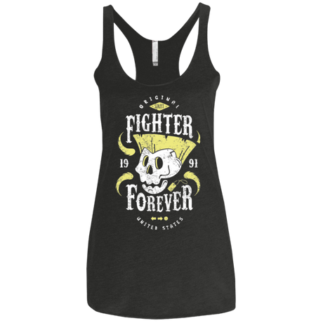 T-Shirts Vintage Black / X-Small Fighter Forever Guile Women's Triblend Racerback Tank