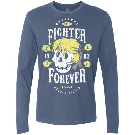 T-Shirts Indigo / Small Fighter Forever Ken Men's Premium Long Sleeve