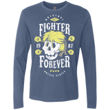 T-Shirts Indigo / Small Fighter Forever Ken Men's Premium Long Sleeve