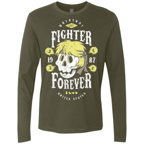 T-Shirts Military Green / Small Fighter Forever Ken Men's Premium Long Sleeve