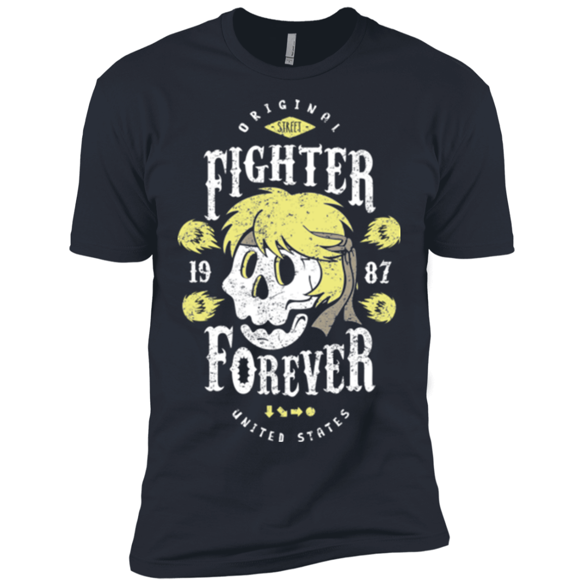 T-Shirts Indigo / X-Small Fighter Forever Ken Men's Premium T-Shirt