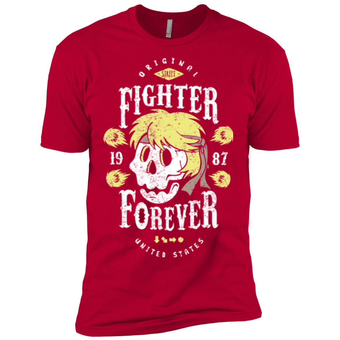 T-Shirts Red / X-Small Fighter Forever Ken Men's Premium T-Shirt