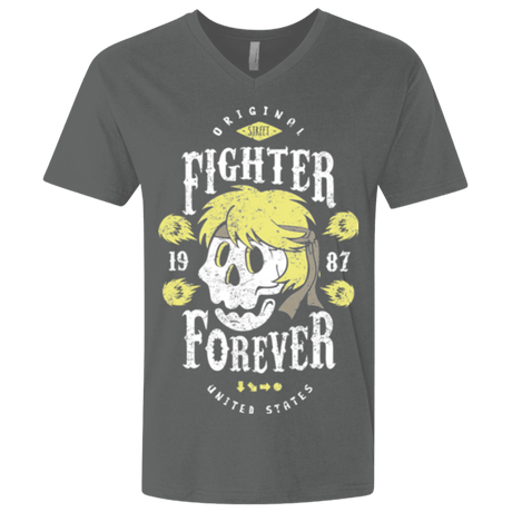 T-Shirts Heavy Metal / X-Small Fighter Forever Ken Men's Premium V-Neck