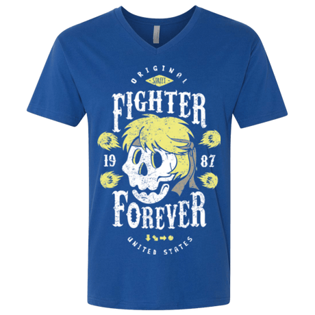 T-Shirts Royal / X-Small Fighter Forever Ken Men's Premium V-Neck