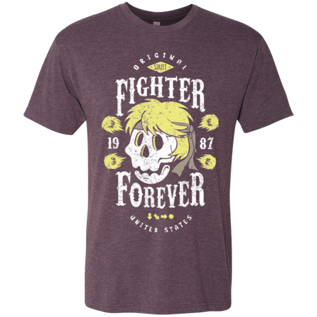 T-Shirts Vintage Purple / Small Fighter Forever Ken Men's Triblend T-Shirt