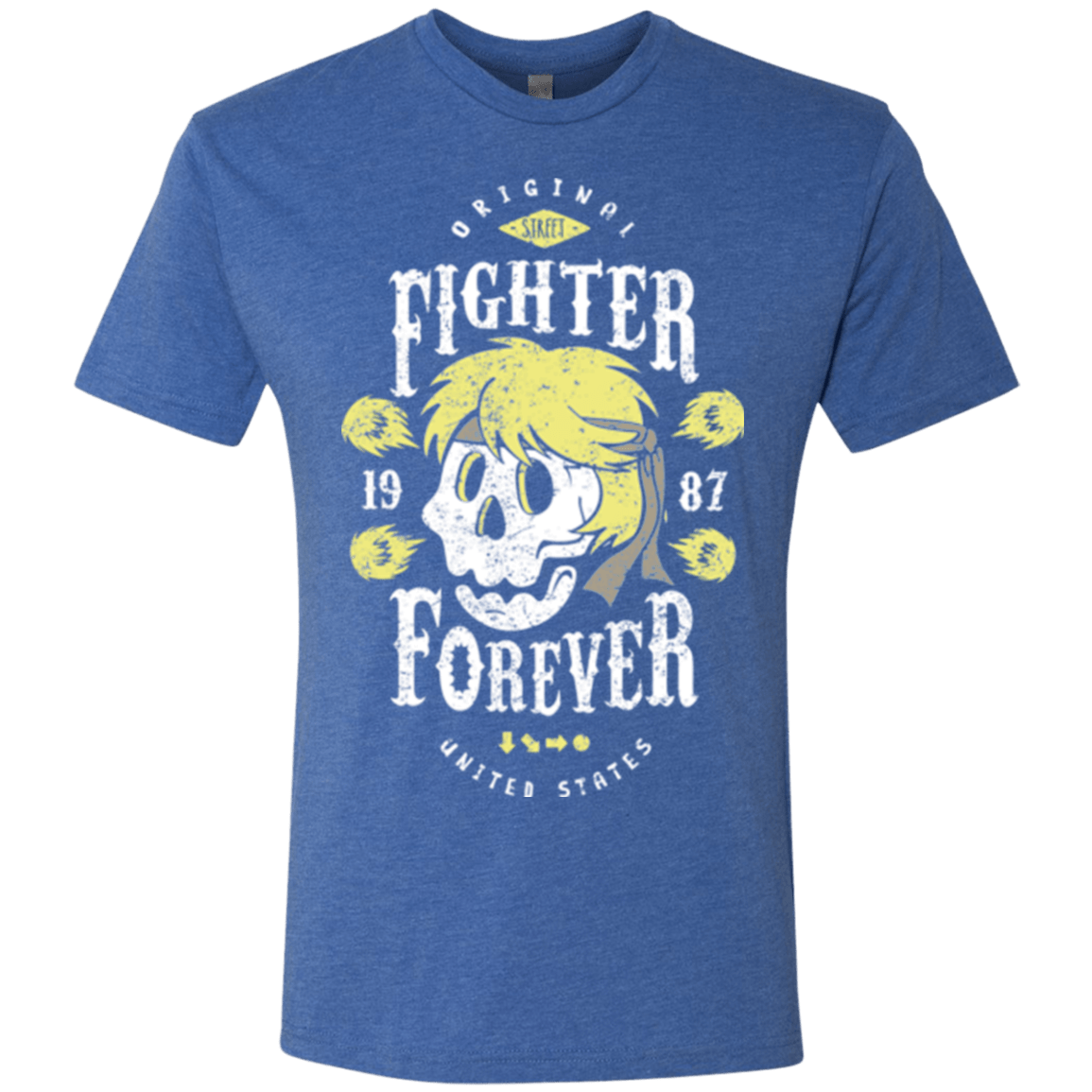 T-Shirts Vintage Royal / Small Fighter Forever Ken Men's Triblend T-Shirt