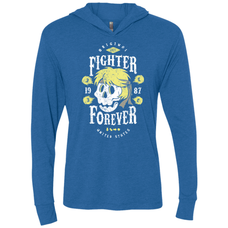 T-Shirts Vintage Royal / X-Small Fighter Forever Ken Triblend Long Sleeve Hoodie Tee