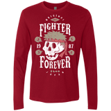 T-Shirts Cardinal / Small Fighter Forever Ryu Men's Premium Long Sleeve