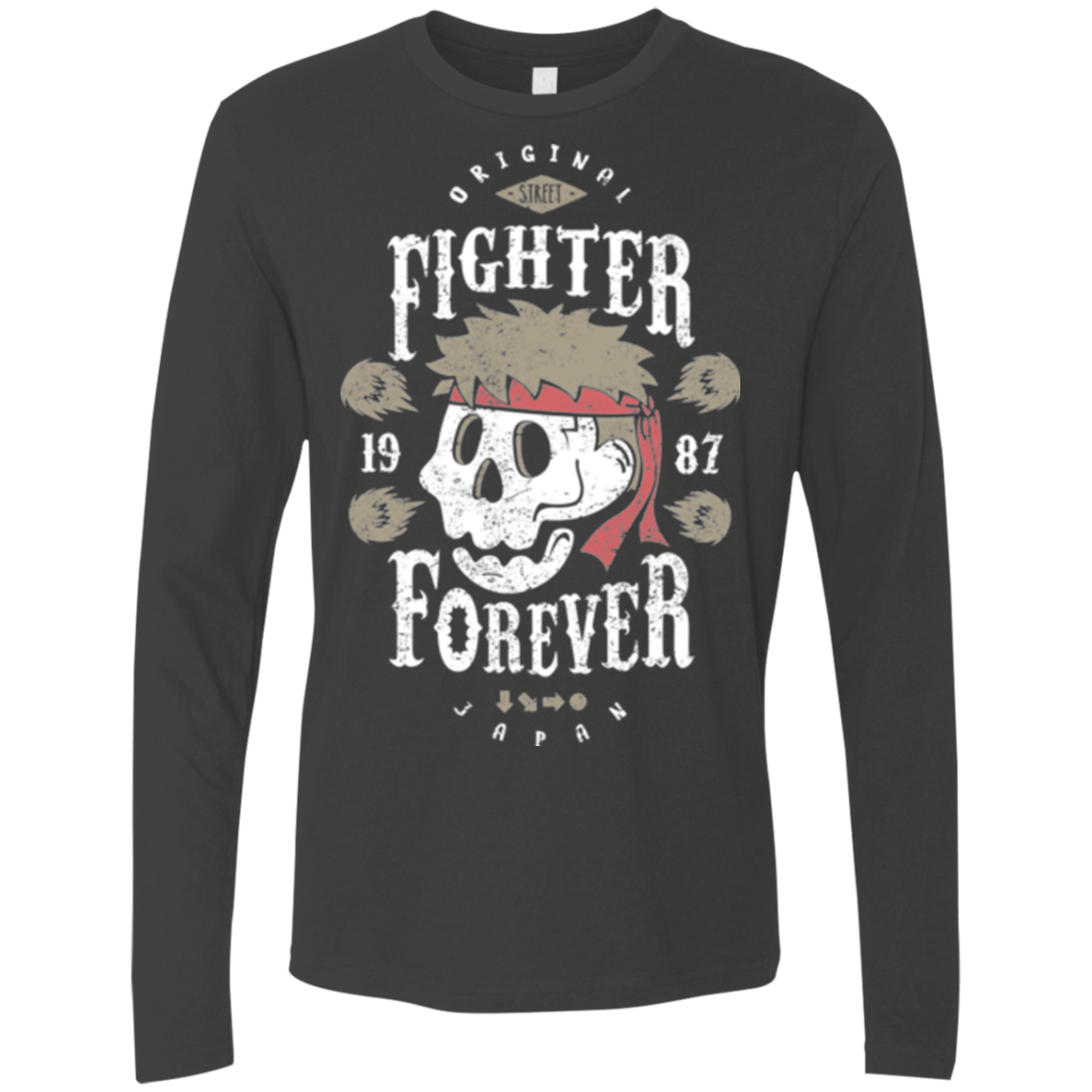 T-Shirts Heavy Metal / Small Fighter Forever Ryu Men's Premium Long Sleeve
