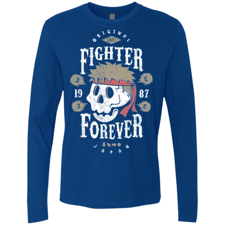 T-Shirts Royal / Small Fighter Forever Ryu Men's Premium Long Sleeve
