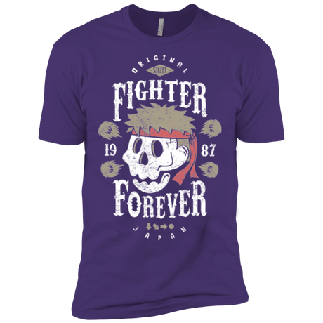 T-Shirts Purple / X-Small Fighter Forever Ryu Men's Premium T-Shirt