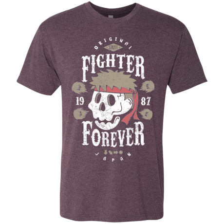 T-Shirts Vintage Purple / Small Fighter Forever Ryu Men's Triblend T-Shirt