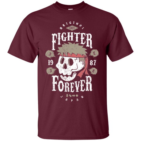 T-Shirts Maroon / Small Fighter Forever Ryu T-Shirt