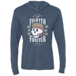 T-Shirts Indigo / X-Small Fighter Forever Ryu Triblend Long Sleeve Hoodie Tee