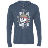 T-Shirts Indigo / X-Small Fighter Forever Ryu Triblend Long Sleeve Hoodie Tee