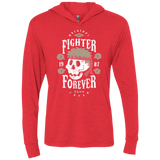 T-Shirts Vintage Red / X-Small Fighter Forever Ryu Triblend Long Sleeve Hoodie Tee