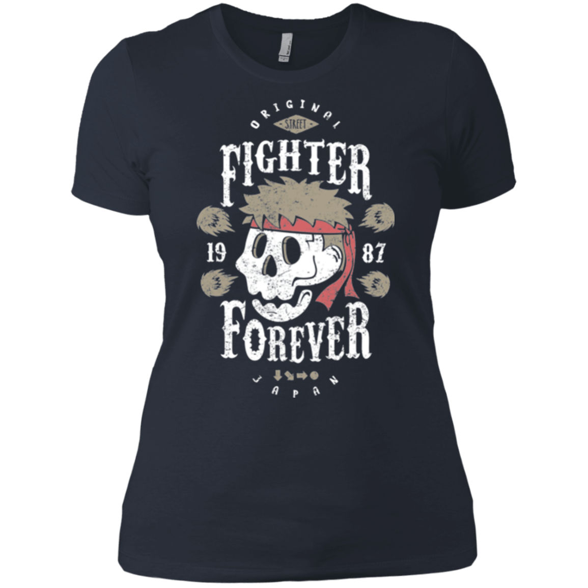 T-Shirts Indigo / X-Small Fighter Forever Ryu Women's Premium T-Shirt