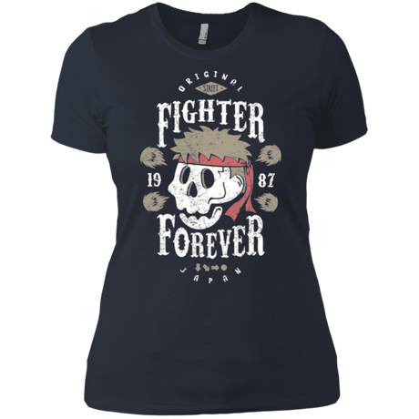 T-Shirts Indigo / X-Small Fighter Forever Ryu Women's Premium T-Shirt